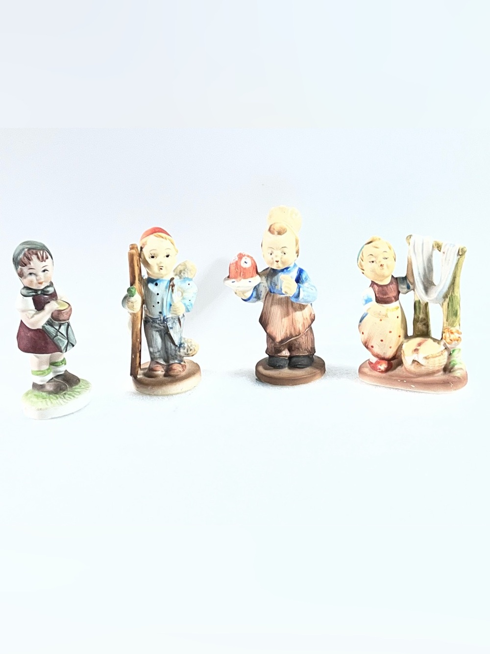 Chimney Sweep Boy Morning Wash Girl, Chef Girl Unnamed Girl Figurines